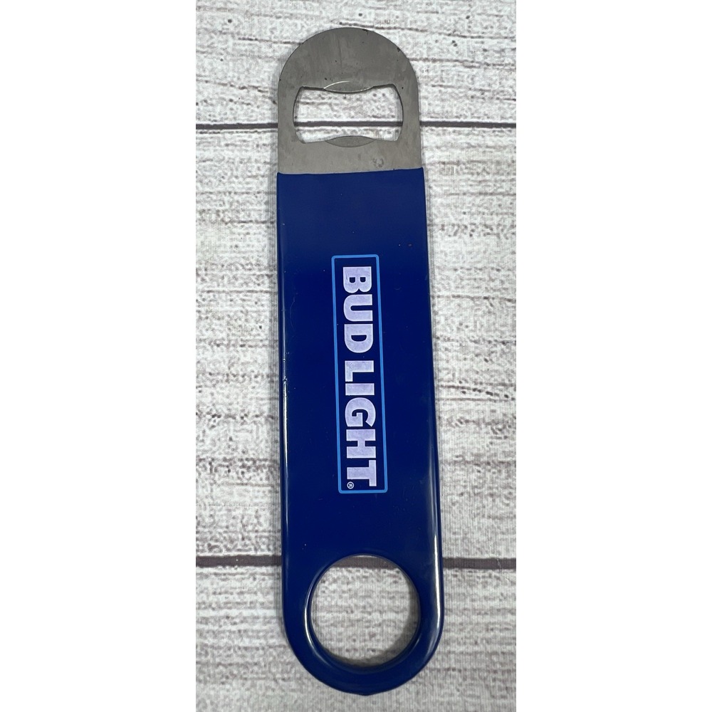 Bud Light Rubber Coated Speed Bottle Opener Bartender Metal Key Heavy